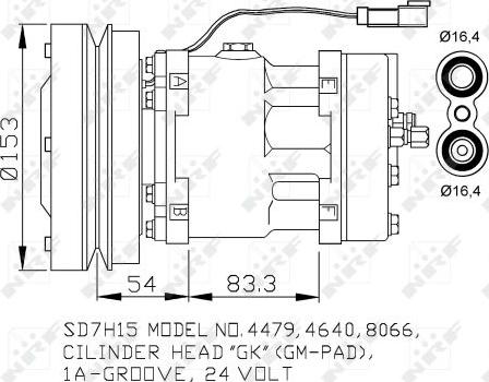 NRF 32879 - Компресор, кондиціонер avtolavka.club