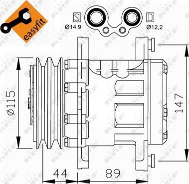 NRF 32207 - Компресор, кондиціонер avtolavka.club