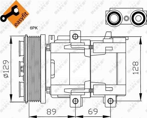 NRF 32212 - Компресор, кондиціонер avtolavka.club