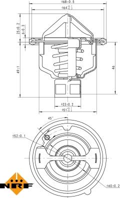 NRF 725142 - Термостат, охолоджуюча рідина avtolavka.club