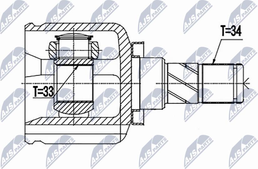 NTY NPW-BM-144 - Шарнірний комплект, ШРУС, приводний вал avtolavka.club