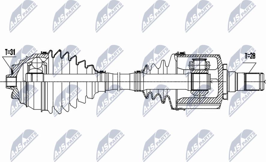 NTY NPW-BM-186 - Приводний вал avtolavka.club