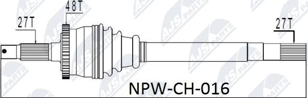 NTY NPW-CH-016 - Приводний вал avtolavka.club