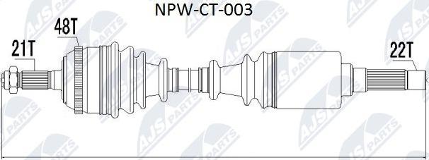 NTY NPW-CT-003 - Приводний вал avtolavka.club