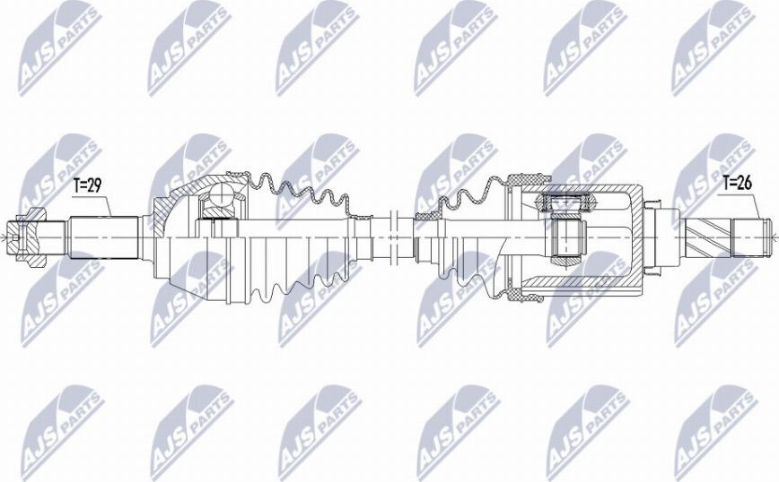 NTY NPW-NS-098 - Приводний вал avtolavka.club