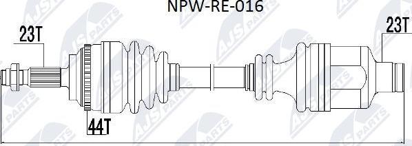 NTY NPW-RE-016 - Приводний вал avtolavka.club