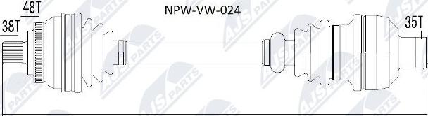 NTY NPW-VW-024 - Приводний вал avtolavka.club