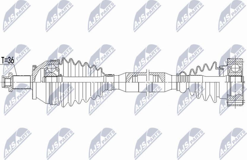 NTY NPW-VW-165 - Приводний вал avtolavka.club