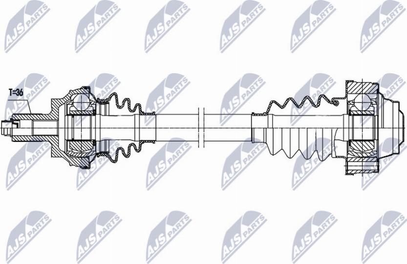 NTY NPW-VW-168 - Приводний вал avtolavka.club