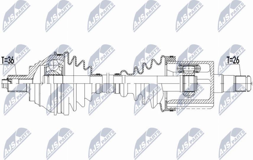 NTY NPW-VW-133 - Приводний вал avtolavka.club