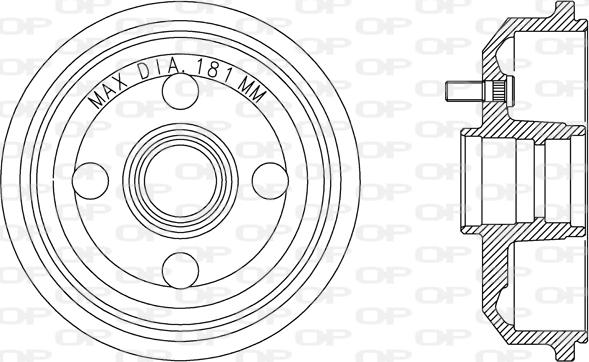 Open Parts BAD9059.40 - Гальмівний барабан avtolavka.club