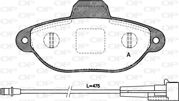 Open Parts BPA0414.01 - Гальмівні колодки, дискові гальма avtolavka.club