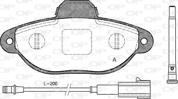 Open Parts BPA0414.21 - Гальмівні колодки, дискові гальма avtolavka.club