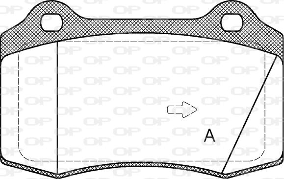 Open Parts BPA0434.55 - Гальмівні колодки, дискові гальма avtolavka.club