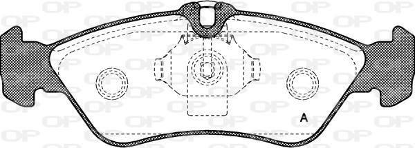 Open Parts BPA0580.00 - Гальмівні колодки, дискові гальма avtolavka.club