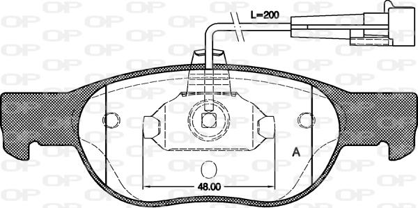 Open Parts BPA0588.11 - Гальмівні колодки, дискові гальма avtolavka.club