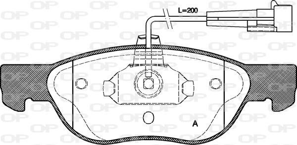 Open Parts BPA0587.11 - Гальмівні колодки, дискові гальма avtolavka.club