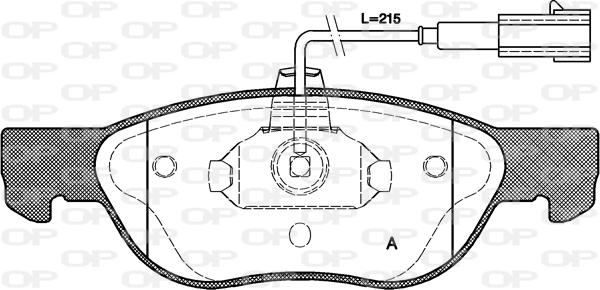 Open Parts BPA0587.21 - Гальмівні колодки, дискові гальма avtolavka.club