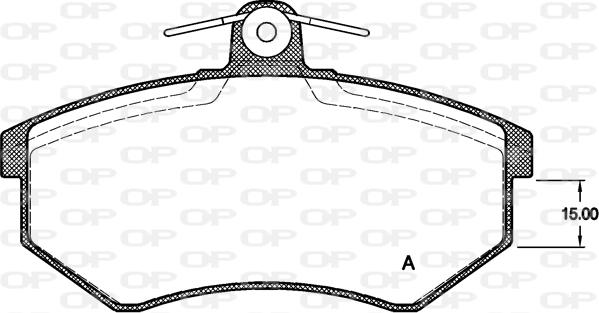 Open Parts BPA0134.00 - Гальмівні колодки, дискові гальма avtolavka.club