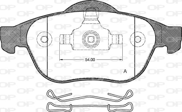 Open Parts BPA0843.00 - Гальмівні колодки, дискові гальма avtolavka.club