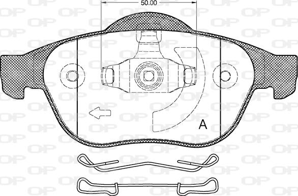 Open Parts BPA0843.20 - Гальмівні колодки, дискові гальма avtolavka.club