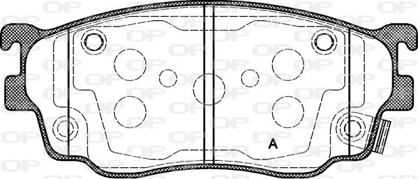 Open Parts BPA0800.12 - Гальмівні колодки, дискові гальма avtolavka.club