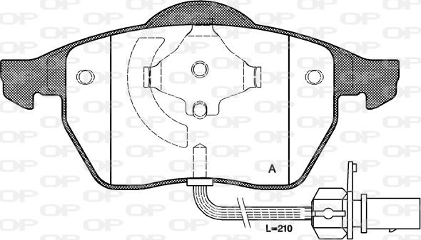 Open Parts BPA0390.22 - Гальмівні колодки, дискові гальма avtolavka.club