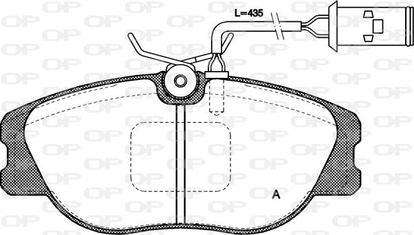 Open Parts BPA0305.02 - Гальмівні колодки, дискові гальма avtolavka.club