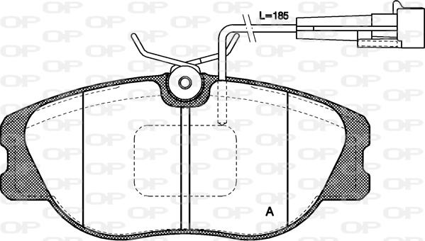 Open Parts BPA0305.12 - Гальмівні колодки, дискові гальма avtolavka.club