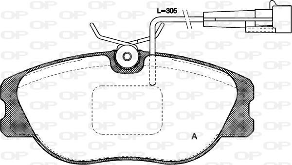 Open Parts BPA0305.31 - Гальмівні колодки, дискові гальма avtolavka.club