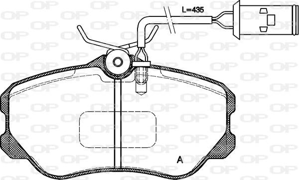 Open Parts BPA0303.12 - Гальмівні колодки, дискові гальма avtolavka.club