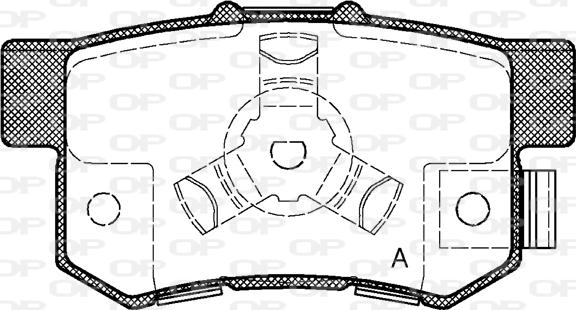 Open Parts BPA0325.04 - Гальмівні колодки, дискові гальма avtolavka.club