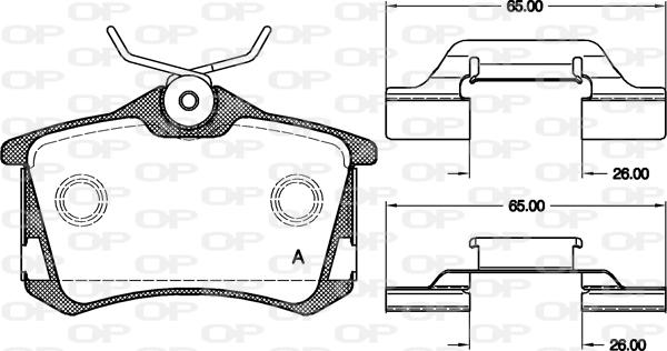 Open Parts BPA0263.50 - Гальмівні колодки, дискові гальма avtolavka.club