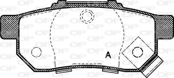 Open Parts BPA0233.52 - Гальмівні колодки, дискові гальма avtolavka.club