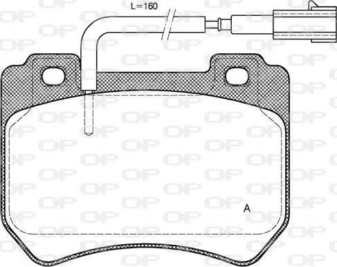 Open Parts BPA1444.01 - Гальмівні колодки, дискові гальма avtolavka.club