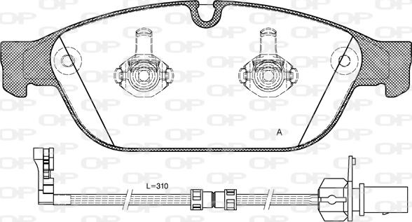 Open Parts BPA1441.12 - Гальмівні колодки, дискові гальма avtolavka.club