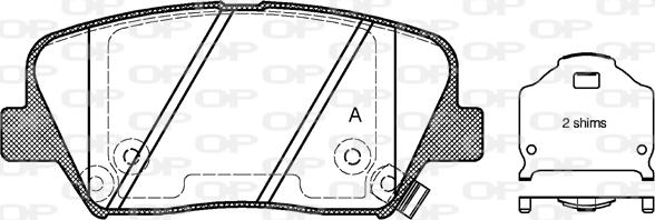 Open Parts BPA1412.02 - Гальмівні колодки, дискові гальма avtolavka.club