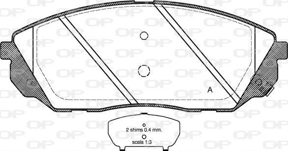 Open Parts BPA1041.12 - Гальмівні колодки, дискові гальма avtolavka.club