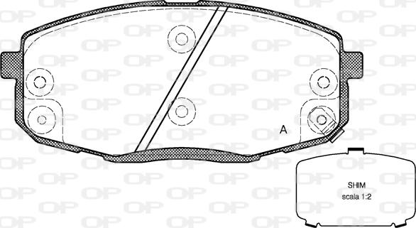 Open Parts BPA1038.12 - Гальмівні колодки, дискові гальма avtolavka.club