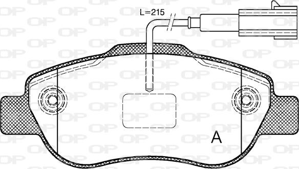 Open Parts BPA1100.11 - Гальмівні колодки, дискові гальма avtolavka.club