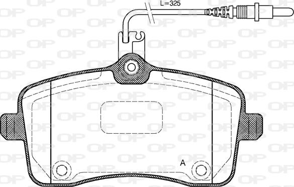 Open Parts BPA1102.04 - Гальмівні колодки, дискові гальма avtolavka.club