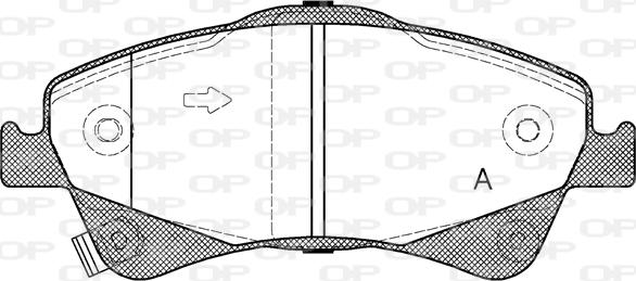 Open Parts BPA1341.12 - Гальмівні колодки, дискові гальма avtolavka.club