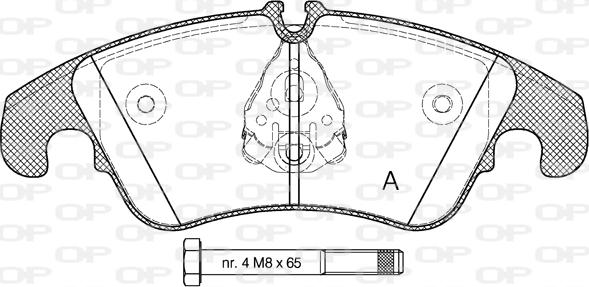 Open Parts BPA1304.10 - Гальмівні колодки, дискові гальма avtolavka.club