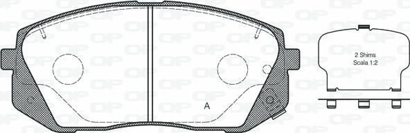 Open Parts BPA1302.52 - Гальмівні колодки, дискові гальма avtolavka.club