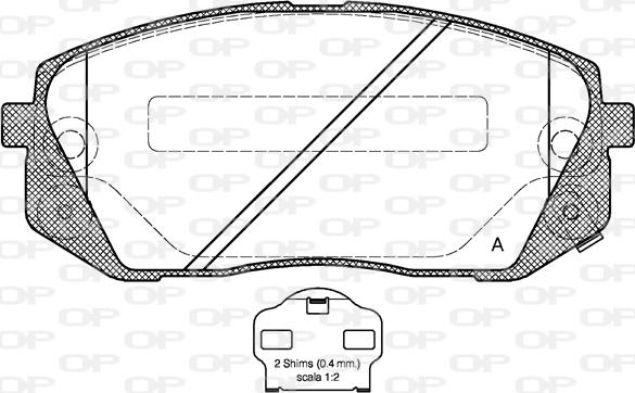 Open Parts BPA1302.02 - Гальмівні колодки, дискові гальма avtolavka.club