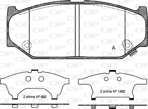 Open Parts BPA1381.12 - Гальмівні колодки, дискові гальма avtolavka.club