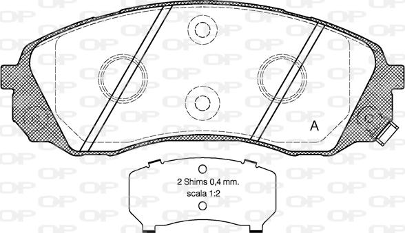 Open Parts BPA1291.02 - Гальмівні колодки, дискові гальма avtolavka.club