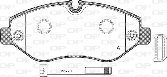 Open Parts BPA1245.00 - Гальмівні колодки, дискові гальма avtolavka.club