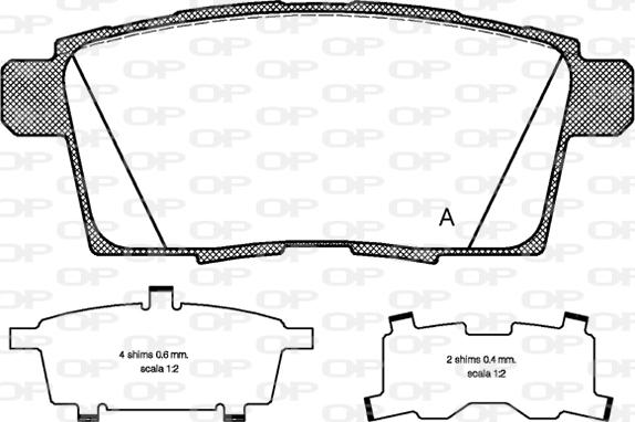 Open Parts BPA1268.00 - Гальмівні колодки, дискові гальма avtolavka.club