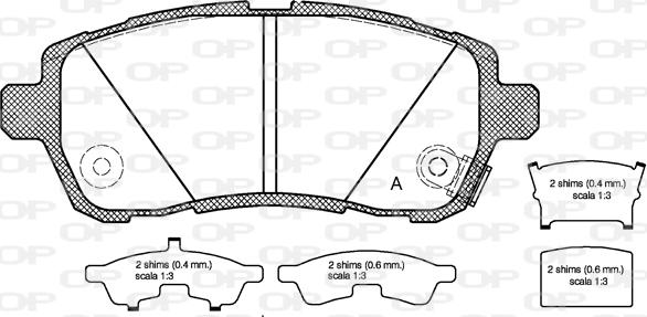 Open Parts BPA1281.02 - Гальмівні колодки, дискові гальма avtolavka.club